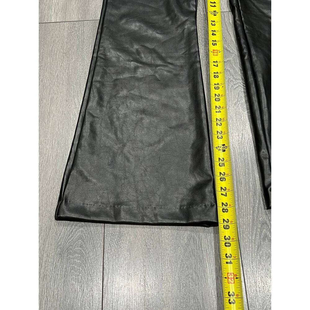 Abercrombie & Fitch Vegan Leather Low Rise Baggy Pant Black Size 28/6 A003658 - Picture 5 of 11